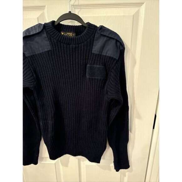 Vintage Approved U.S. Navy Wool Pull Over Sweater Large Howard Uniform Co USA - Picture 4 of 6
